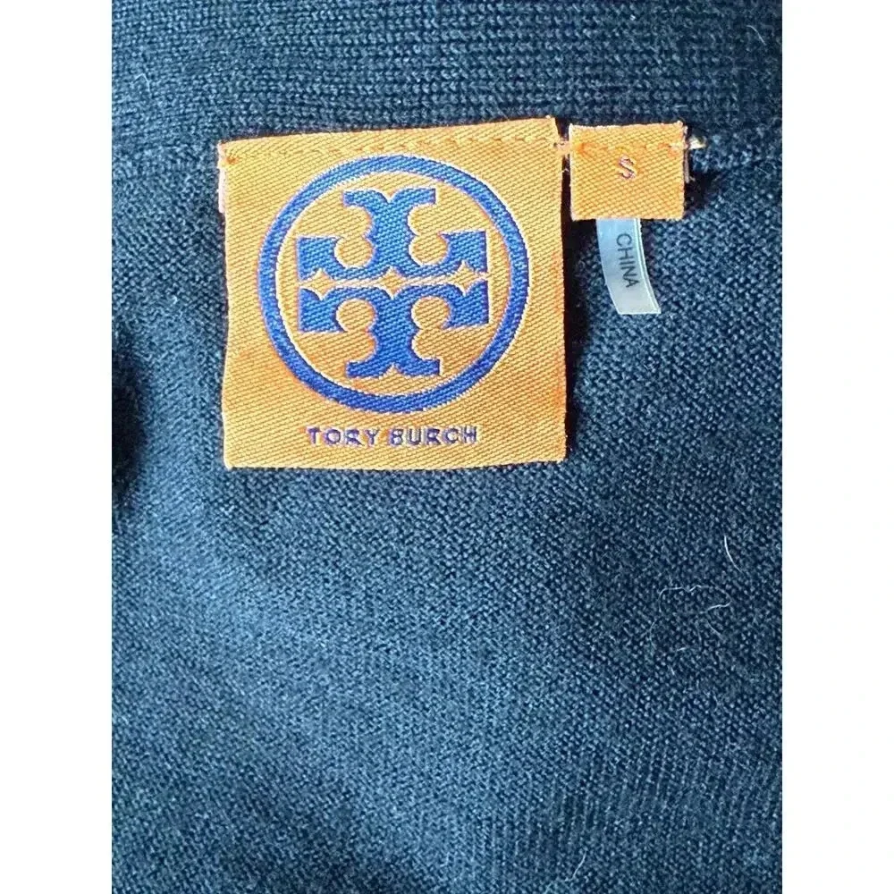 Tory Burch Womens Light Knit Wool Striped Cardigan Size Small